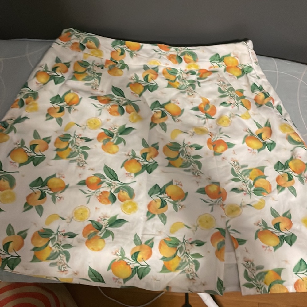 blue rain lemon skirt XS